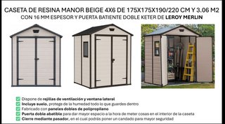 Caseta de Jardín Keter Manor 175x175cm