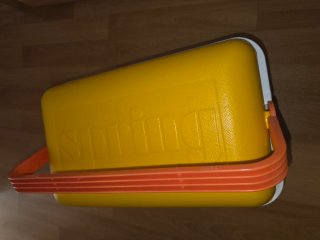 Regalo Nevera frio azul y amarilla