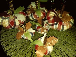 zucche decorative in tessuto fatte a mano