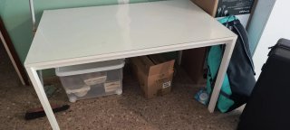 Mesa de cocina Ikea cristal y madera