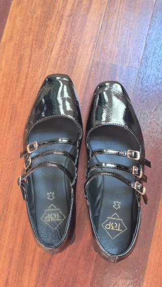 Merceditas charol punta cuadrada TOP3 SHOES