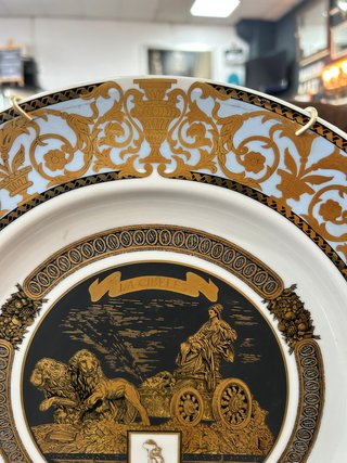 Lote 2 Platos Porcelana Vintage Madrid Oro