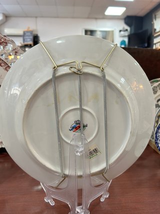 Lote 2 Platos Porcelana Vintage Madrid Oro