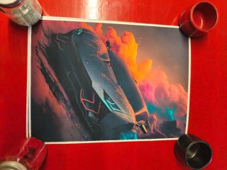 Póster de coche y anime