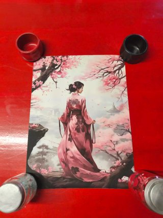 Póster de coche y anime