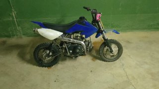 Moto Motocross Azul y Blanca