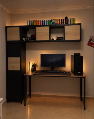 Mueble Modular Ikea Madera y Negro
