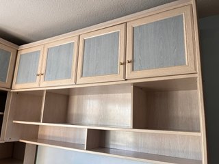 Mueble de Dormitorio con Cama Nido azúl y gris