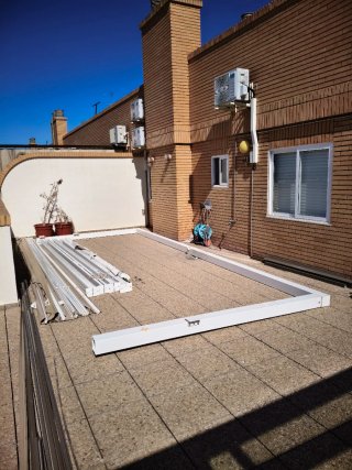 Toldo de lona corredera
