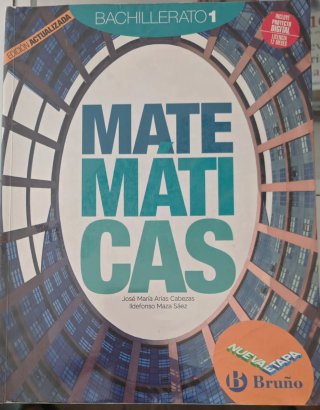Matemáticas 1 Bachillerato Nueva etapa Bruño Ed...
