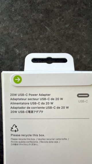 Alimentatore USB-C Apple 20W