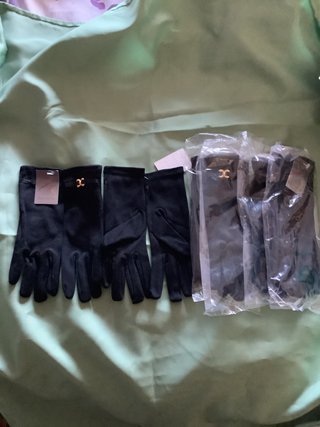 Set de 6 pares de guantes negros