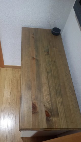 Aparador de Madera Blanco y Marrón