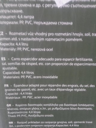 Carro esparcidor manual semillas Green Boots