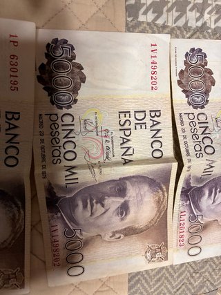 4 Billetes 5000 Pesetas Banco de España