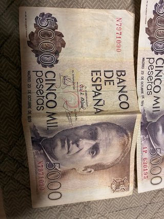 4 Billetes 5000 Pesetas Banco de España