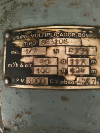 Bomba de riego agrícola