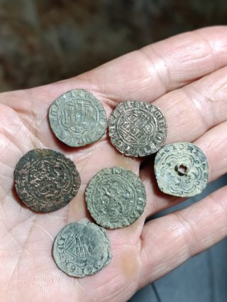 Lote de 6 Monedas Medievales