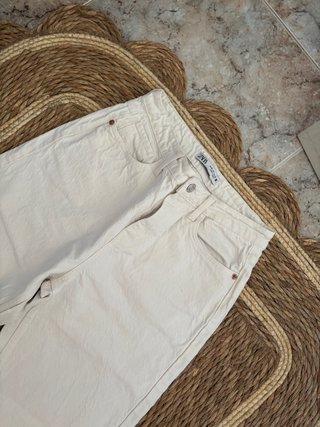Vaqueros Rectos Blancos Zara Talla 36
