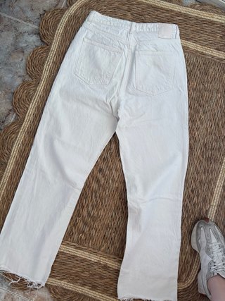 Vaqueros Rectos Blancos Zara Talla 36