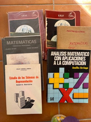 Libros antiguos de matemáticas. Colección.