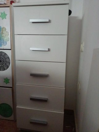 Cajonera blanca 5 cajones