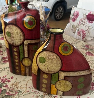 Jarrones Decorativos Cerámica Multicolor
