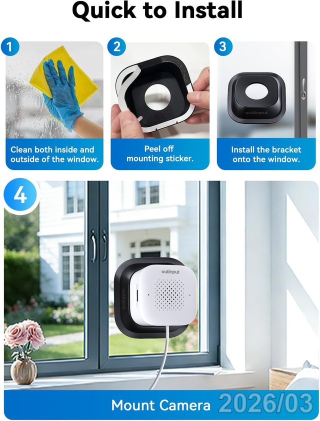 OUTINPUT Camara Ventana 3MP 2K Wifi PC340W
