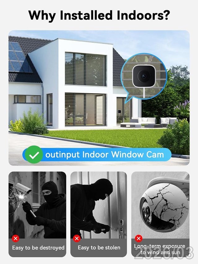 OUTINPUT Camara Ventana 3MP 2K Wifi PC340W