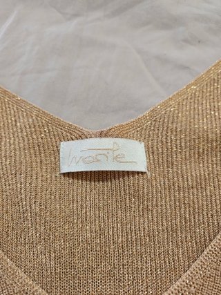 Top punto brillo rosa palo talla única