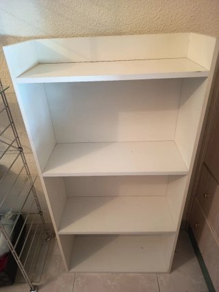 Estantería blanca 56,4cm ancho x 114,5cm alto