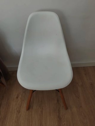 4 Sillas de Comedor Nórdicas Blancas