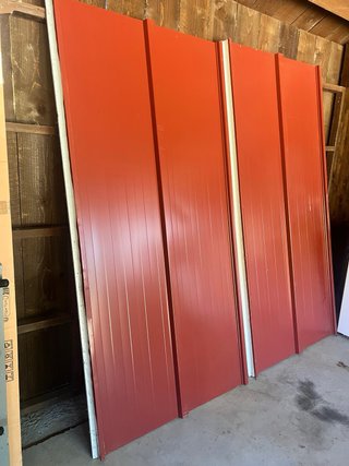 2 Planchas de Panel Sandwich Rojas