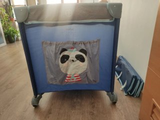 Cuna de viaje plegable con ositos