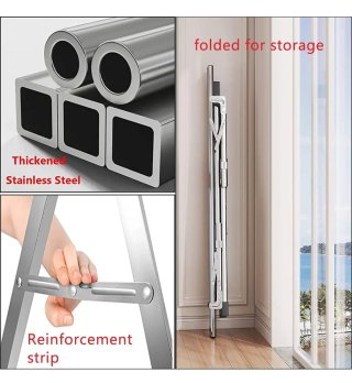 Tendedero de Ropa Plegable acero inoxidable.
