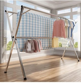 Tendedero de Ropa Plegable acero inoxidable.