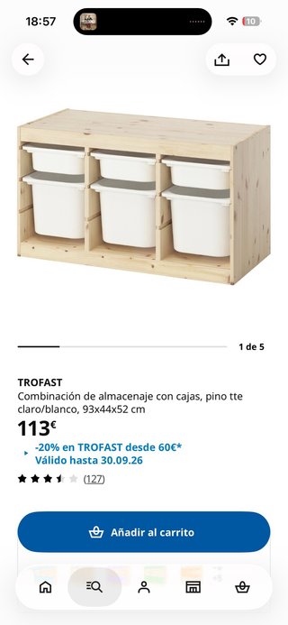 Estantería Trofast + pizarra Ikea