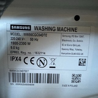Lavadora Samsung 9kg WW90CGC04DTE