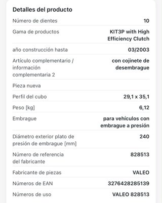 Kit de Embrague Valeo BMW E46