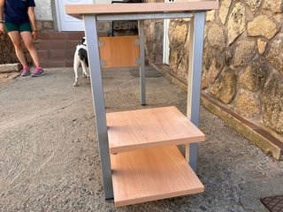 Mesa escritorio madera y metal