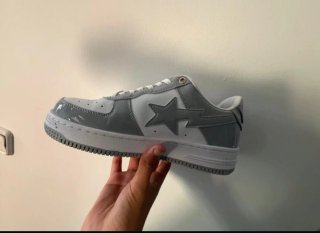 Zapatillas Bapesta Blancas y Grises