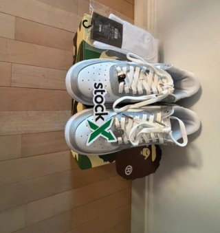 Zapatillas Bapesta Blancas y Grises