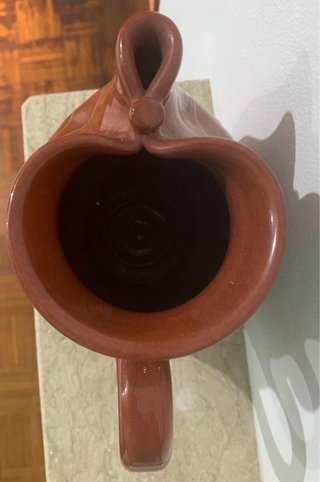Brocca vino terracotta dipinta a mano
