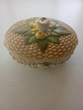 Tarro cerámica vintage cesta con fruta