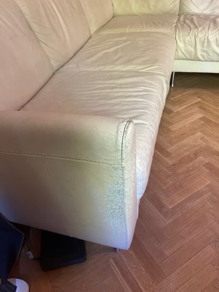 Sofá Esquinero Beige Cuero Ikea