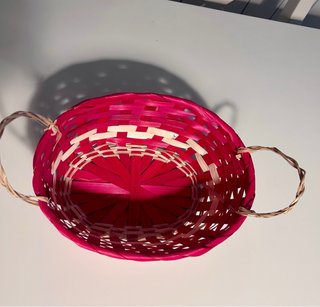 Cesta de Mimbre Trenzada
