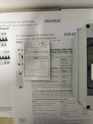 Cuadro básico protecciones Wallbox coche eléctrico