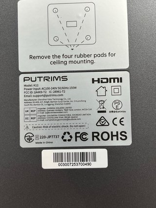 Proyector Smart PUTRIMS 4K Google TV#700490