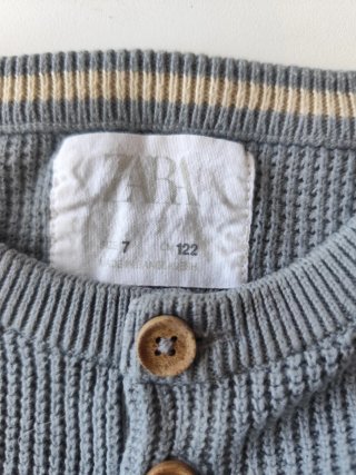 Sudadera de punto Zara gris