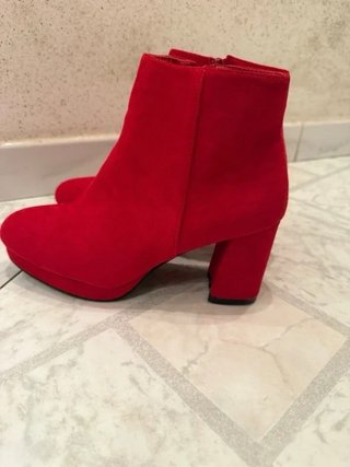 Stivaletti donna rossi con tacco